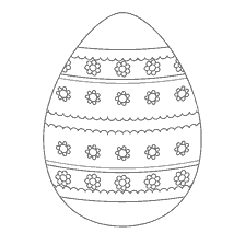 coloring page: Painting Easter egg with flowers