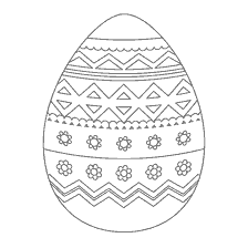 coloring page: Painted egg for coloring