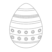 coloring page: Painting Easter egg with floral patterns