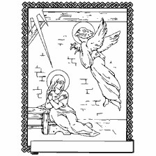 coloring page: The Blessing of the Holy Mother of God