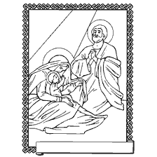 coloring page: The Christmas of the Most Holy Mother of God