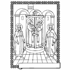 coloring page: The Resurrection of the Cross of the Lord