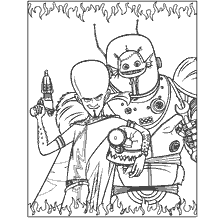 pagina da colorare: Colore Megabrain e Mignon