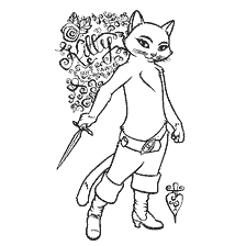 pagina da colorare: Colorare Kitty con una Spada
