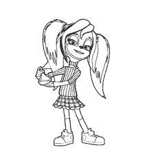 coloriage: Coloration du personnage Rose de la s&eacute;rie anim&eacute;e Barboskina