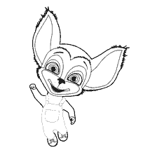 coloriage: B&eacute;b&eacute; de la s&eacute;rie anim&eacute;e Barboskines sous forme de livre de coloriage