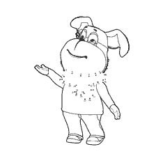 coloriage: Barboskin Gena du dessin anim&eacute; Barboskina en coloration par nombres