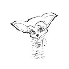 coloriage: Coloration Baby Barboskin avec des nombres pour la coloration