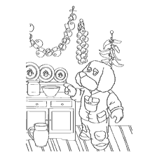 coloring page: Phil's character from Good Night, Kids! in the Kitchen