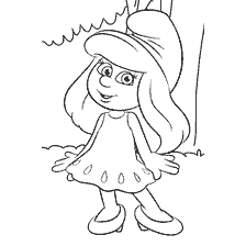 pagina da colorare: Smurfette colorante dai Puffi