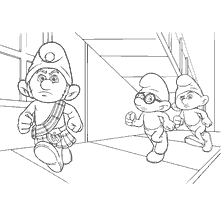 pagina da colorare: Smurfs camminare lungo la strada