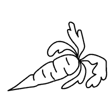 página para colorear: Pintura de zanahorias