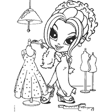 kleurplaat: Kleuren van The Glamorous Girl door Lisa Frank