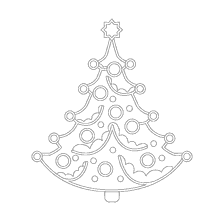 página para colorir: &Aacute;rvore de Natal para pintar