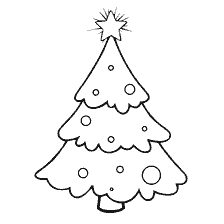 página para colorir: Colorir uma &aacute;rvore de Natal elegante