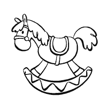 coloring page: Rocking horse for coloring