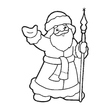 página para colorir: Colorir Santa Claus com uma equipe