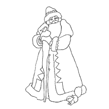 página para colorir: Colorir Santa Cl&aacute;usula com um esquilo