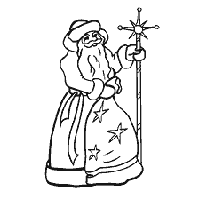 página para colorir: Colorir Santa Cl&aacute;usula com um saco