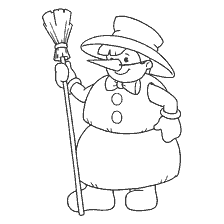 página para colorir: Colorir um traje de boneco de neve para crian&ccedil;as