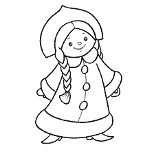 página para colorir: Colorir bonecos de neve no traje de Ano Novo
