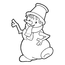 página para colorir: Um desenho de um boneco de neve que dan&ccedil;a