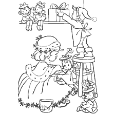 página para colorir: Crian&ccedil;as preparam-se para o Natal pintando brinquedos