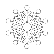 página para colorir: Imagem colorida do floco de neve de openwork