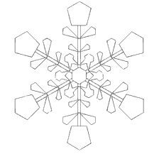 página para colorir: Colorir flocos de neve com formas geom&eacute;tricas