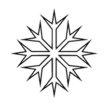página para colorir: Contorno de floco de neve para colorir