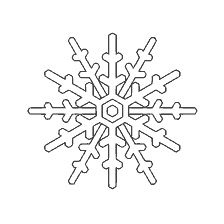 página para colorir: Colorir flocos de neve para crian&ccedil;as