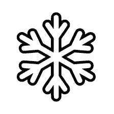 página para colorir: Imagem de um floco de neve simples para colorir