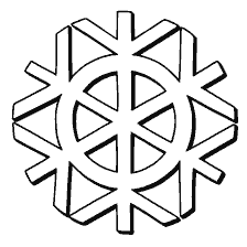 página para colorir: Colorir flocos de neve com padr&otilde;es geom&eacute;tricos