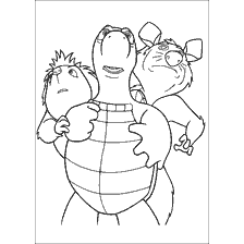 coloring page: Turtle and possum from Forest Bratva, coloring book for children