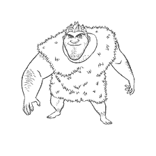pagina da colorare: Colorare Rouge dalla famiglia Croods