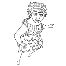 pagina da colorare: Colorare Uggy dalla famiglia Croods
