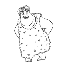 pagina da colorare: Coloring Tunk dal cartone animato La famiglia Croods