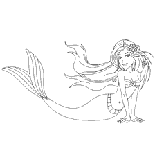 coloring page: Mermaid silhouette