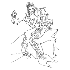 coloring page: Barbie Mermaid Coloring