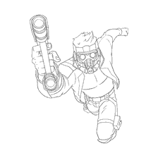 pagina da colorare: Stella colorante Signore dei Guardiani della Galassia