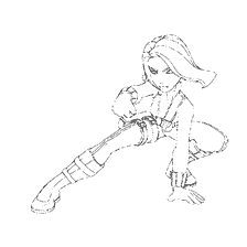 pagina da colorare: Disegno di Gamora da Guardiani della Galassia per la colorazione