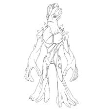 pagina da colorare: Colorare Groot dai Guardiani della Galassia