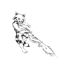 pagina da colorare: Guardiani del razzo Galaxy con pistola laser