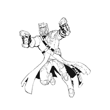 pagina da colorare: Colorante Star-Lord dei Guardiani della Galassia