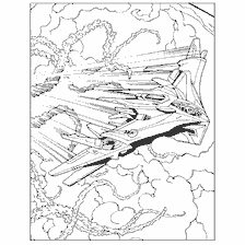 pagina da colorare: Colorazione dell'astronave dai Guardiani della Galassia