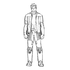 pagina da colorare: Peter Quill dai Guardiani della Galassia