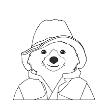 pagina da colorare: Paddington colorazione in cappello e cappotto