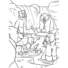 coloring page: Coloring with bears from the cartoon Brother Bear