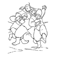 coloring page: Coloring picture of three brothers from Brother Bear