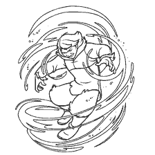 coloring page: Coloring Brother Bear, the scene of the transformation of the character